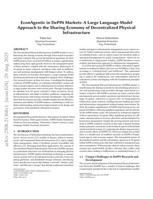 PDF文書カバー - EconAgentic：分散型物理インフラ市場向けLLMフレームワーク